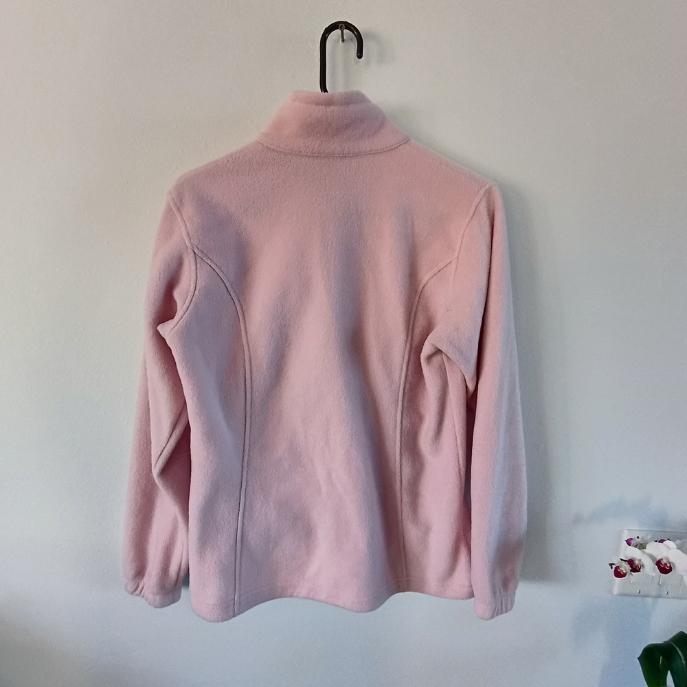 Columbia Pink Fleece Jacket Womens Medium Full Zip Outdoor Hiking Coat - Picture 10 of 10